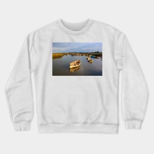 Morston Quay, north Norfolk coast Crewneck Sweatshirt